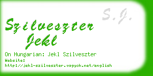 szilveszter jekl business card